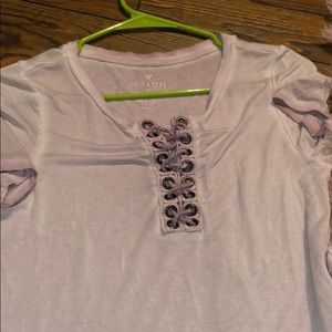 American Eagle Cross Flowy Top